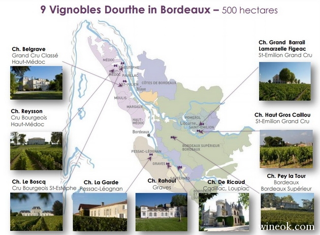 Dourthe, 9 Vignobles Map.jpg